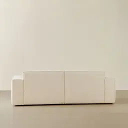 Maison Piaza White Fabric 2 Pieces Modular Sofa