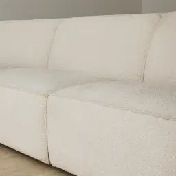 Maison Piaza White Fabric 4 Pieces Modular Sofa