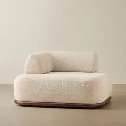 Bellagio Mid Beige Woven Fabric Left Arm Module