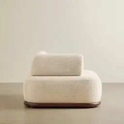 Bellagio Mid Beige Woven Fabric Left Arm Module