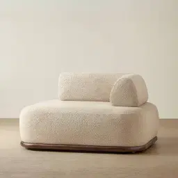 Bellagio Mid Beige Woven Fabric Right Arm Module