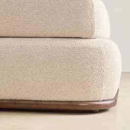 Bellagio Mid Beige Woven Fabric Modular Sofa - Day Bed Left Arm