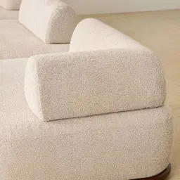 Bellagio Mid Beige Woven Fabric 3 Pieces Modular Sofa