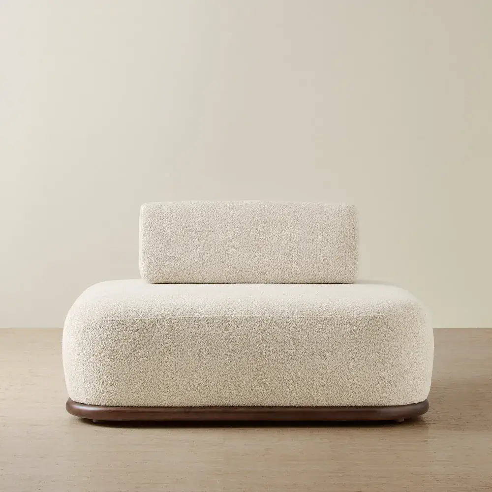 Bellagio Stone Cream Woven Fabric Single Seat Module