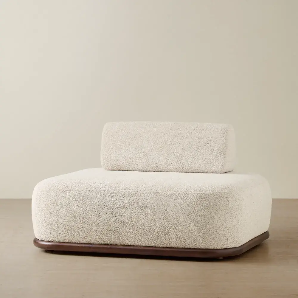 Bellagio Stone Cream Woven Fabric Single Seat Module