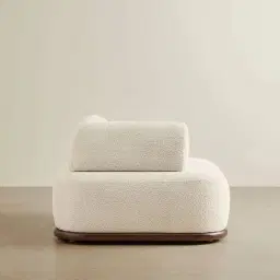 Bellagio Stone Cream Woven Fabric Left Arm Module