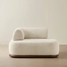 Bellagio Stone Cream Woven Fabric Left Arm Module