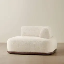 Bellagio Stone Cream Woven Fabric Right Arm Module