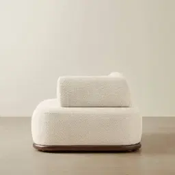 Bellagio Stone Cream Woven Fabric Right Arm Module