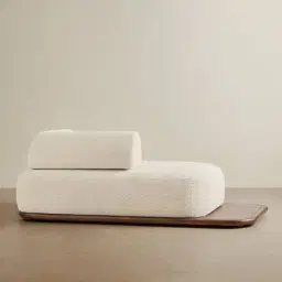 Bellagio Stone Cream Woven Fabric Right Arm Daybed