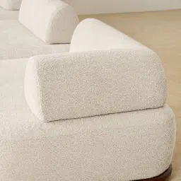 Bellagio Stone Cream Woven Fabric 3 Pieces Modular Sofa