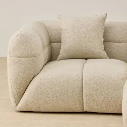 Amity Pearl Beige Fabric 2 Pieces Modular Sofa with Left Arm and Right Chaise