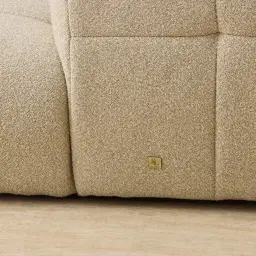 Amity Pearl Beige Fabric 2 Pieces Modular Sofa with Left Arm and Right Chaise