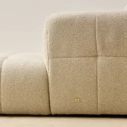 Amity Pearl Beige Fabric 3 Pieces Modular Sofa with Left Arm and Right Chaise