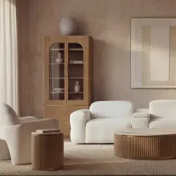 Mathias Stone White Fabric 5 Pieces Modular Corner Dual Electric Recliner