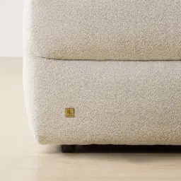 Mathias Stone White Fabric 5 Pieces Modular Corner Dual Electric Recliner