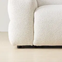 Mathias Stone White Fabric 2 Pieces Modular Dual Electric Recliner with Console