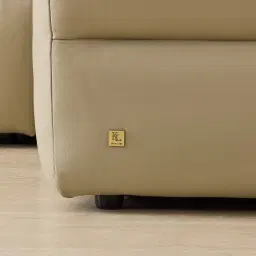 Mathias Oyster Grey Leather 3 Pieces Modular Dual Electric Recliner With console