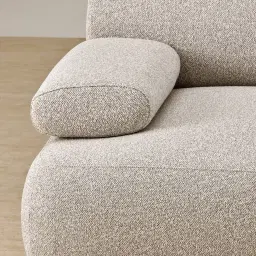 Pebbla Slate Grey Fabric 2 Pieces Modular Sofa