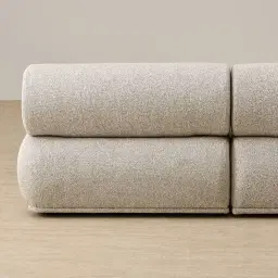 Pebbla Slate Grey Fabric 2 Pieces Modular Sofa