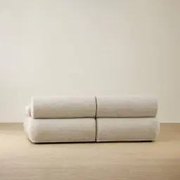 Pebbla Slate Grey Fabric 2 Pieces Modular Sofa