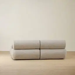 Pebbla Slate Grey Fabric 2 Pieces Modular Sofa