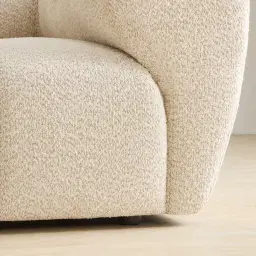 Quincy Stone Cream Woven Fabric 4 Pieces Modular Sofa with Right Arm and Left Cuddler