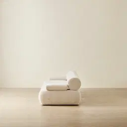 Pebbla Tuscan Sand Fabric 2 Wide Pieces Modular Sofa