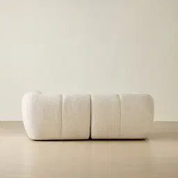 Quincy Stone Cream Woven Fabric 2 Pieces Modular Sofa