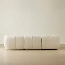 Quincy Stone Cream Woven Fabric 3 Pieces Modular Sofa