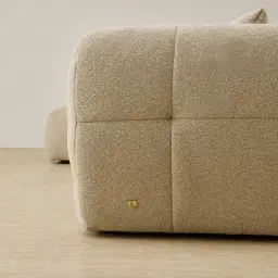Amity Pearl Beige Fabric 4 Pieces Modular Sofa with Left Chaise