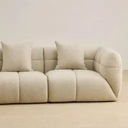 Amity Pearl Beige Fabric 3 Pieces Modular Sofa with Right Arm and Left Chaise