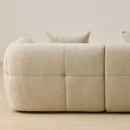 Amity Pearl Beige Fabric 2 Pieces Modular Sofa with Right Arm and Left Chaise
