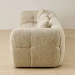 Amity Pearl Beige Fabric 3 Pieces Modular Sofa