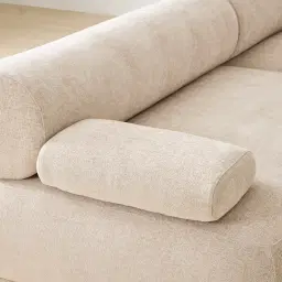 Pebbla Tuscan Sand Fabric 4 Pieces Modular Corner Sofa with Left Arm Wide and Right Arm Wide