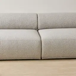 Pebbla Slate Grey Fabric 4 Pieces Modular Corner Sofa with Left Arm Wide and Right Arm Wide