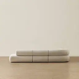 Pebbla Slate Grey Fabric 4 Pieces Modular Corner Sofa with Left Terminal and Right Terminal