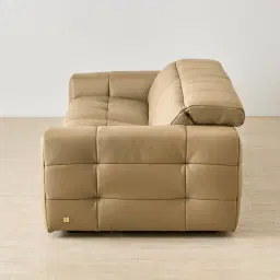 Jones Desert Brown Leather 2 Pieces Modular Dual Electric Recliner