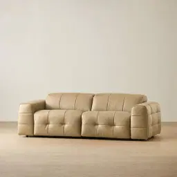 Jones Desert Brown Leather 2 Pieces Modular Dual Electric Recliner