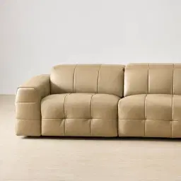 Jones Desert Brown Leather 2 Pieces Modular Dual Electric Recliner