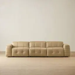 Jones Desert Brown Leather 3 Pieces Modular Dual Electric Recliner