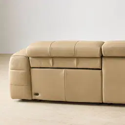 Jones Desert Brown Leather 3 Pieces Modular Dual Electric Recliner