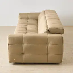 Jones Desert Brown Leather 3 Pieces Modular Dual Electric Recliner