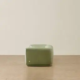 Crosby Light Green Leather 2 Pieces Modular Sofa