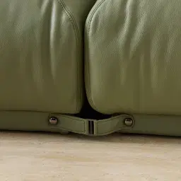 Crosby Light Green Leather 5 Pieces Modular Corner Sofa with Left and Right Arm