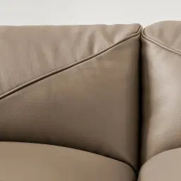 Crosby Myrtle Grey Leather 2 Pieces Modular Sofa