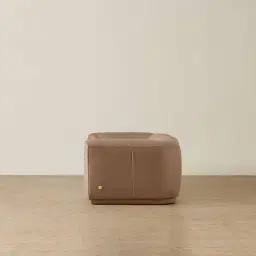 Crosby Mushroom Beige Leather 2 Pieces Modular Sofa