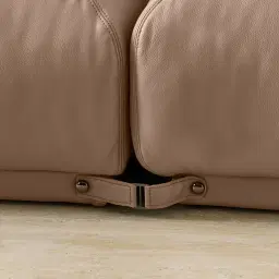 Crosby Mushroom Beige Leather 3 Pieces Modular Sofa