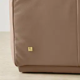 Crosby Mushroom Beige Leather 5 Pieces Modular Corner Sofa with Left and Right Arm