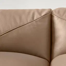 Crosby Mushroom Beige Leather 5 Pieces Modular Corner Sofa with Left and Right Arm